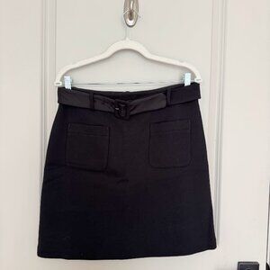 LOFT Petite Belted Patch Pocket Skirt